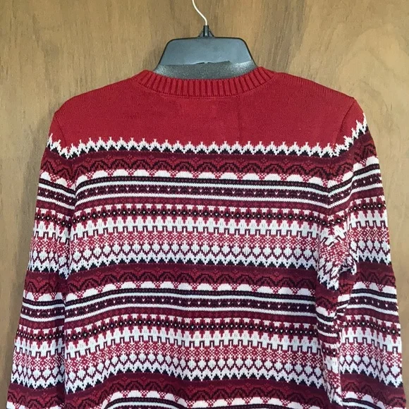 Relist 2/21 ❌ Croft & barrow classic crewneck fair isle sweater LP - Picture 14 of 16